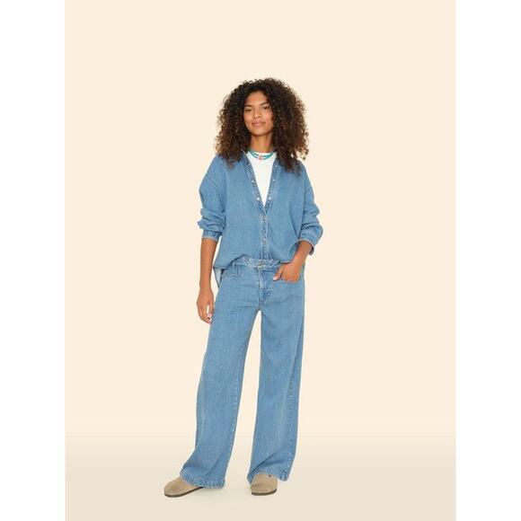 Xirena Nixon Denim Wide Leg Pant Jean in Pacific L - Picture 1 of 4